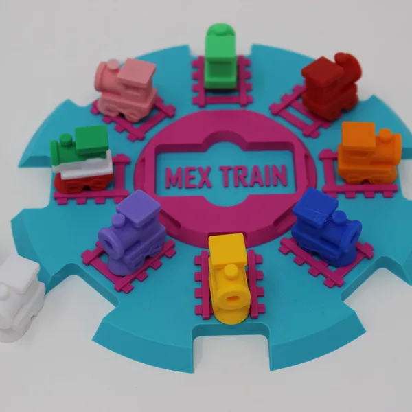 Mexican Train Station (Blue and Bright Pink) - # M102